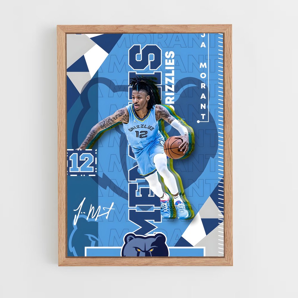 Poster Memphis grizzlies NBA – affiche Basketball (vue 4)